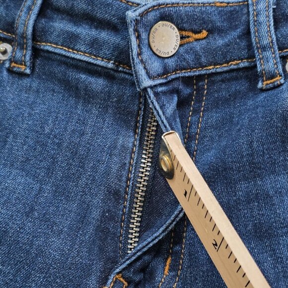 DU/ER Jean Women 28x29 Blue Straigh Leg Stretch Performance Preppy Grunge Comfy - Picture 10 of 16